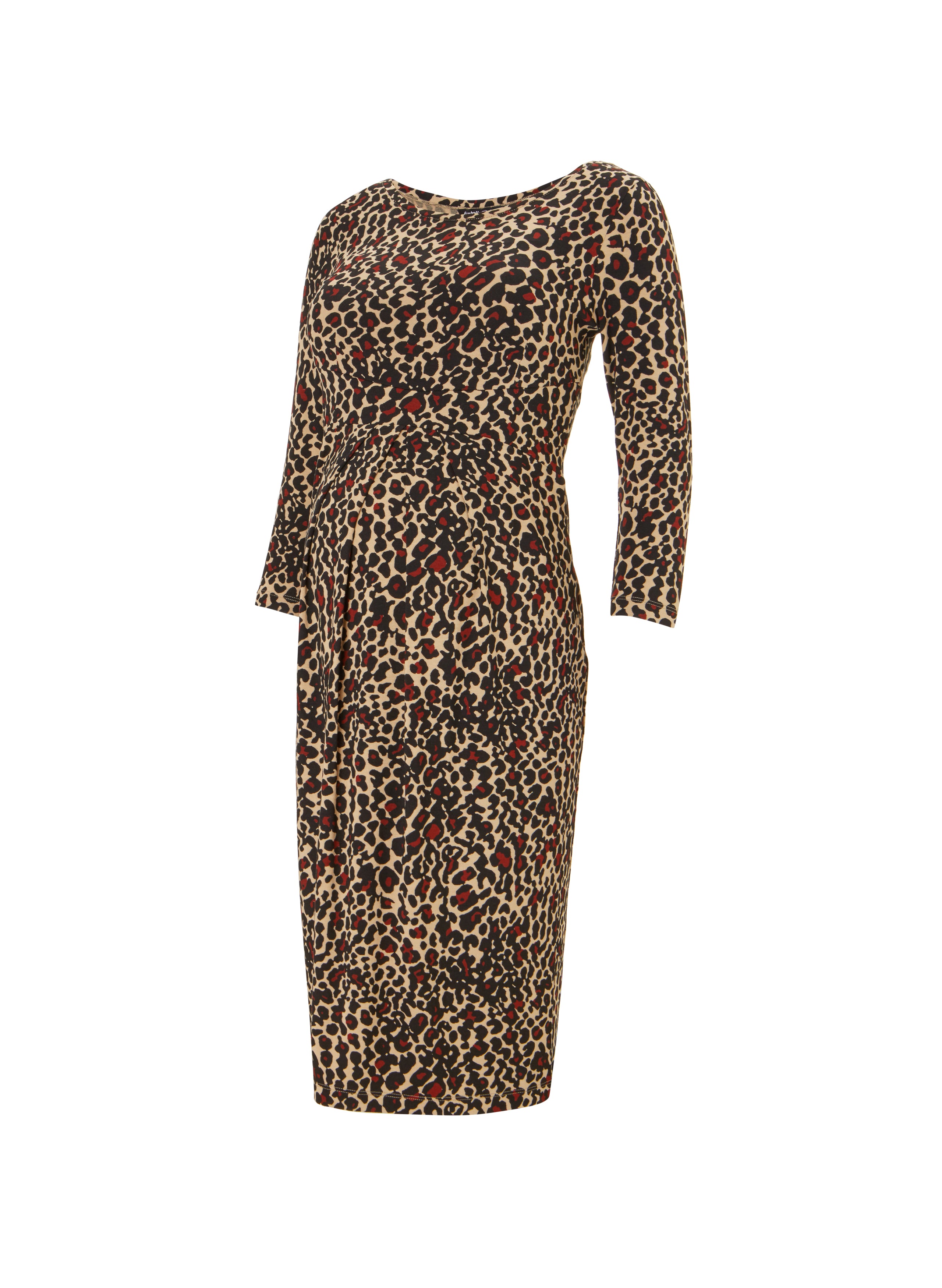 Midi Dress Leopard Print Maternity Peyton Maternity Dress Caramel