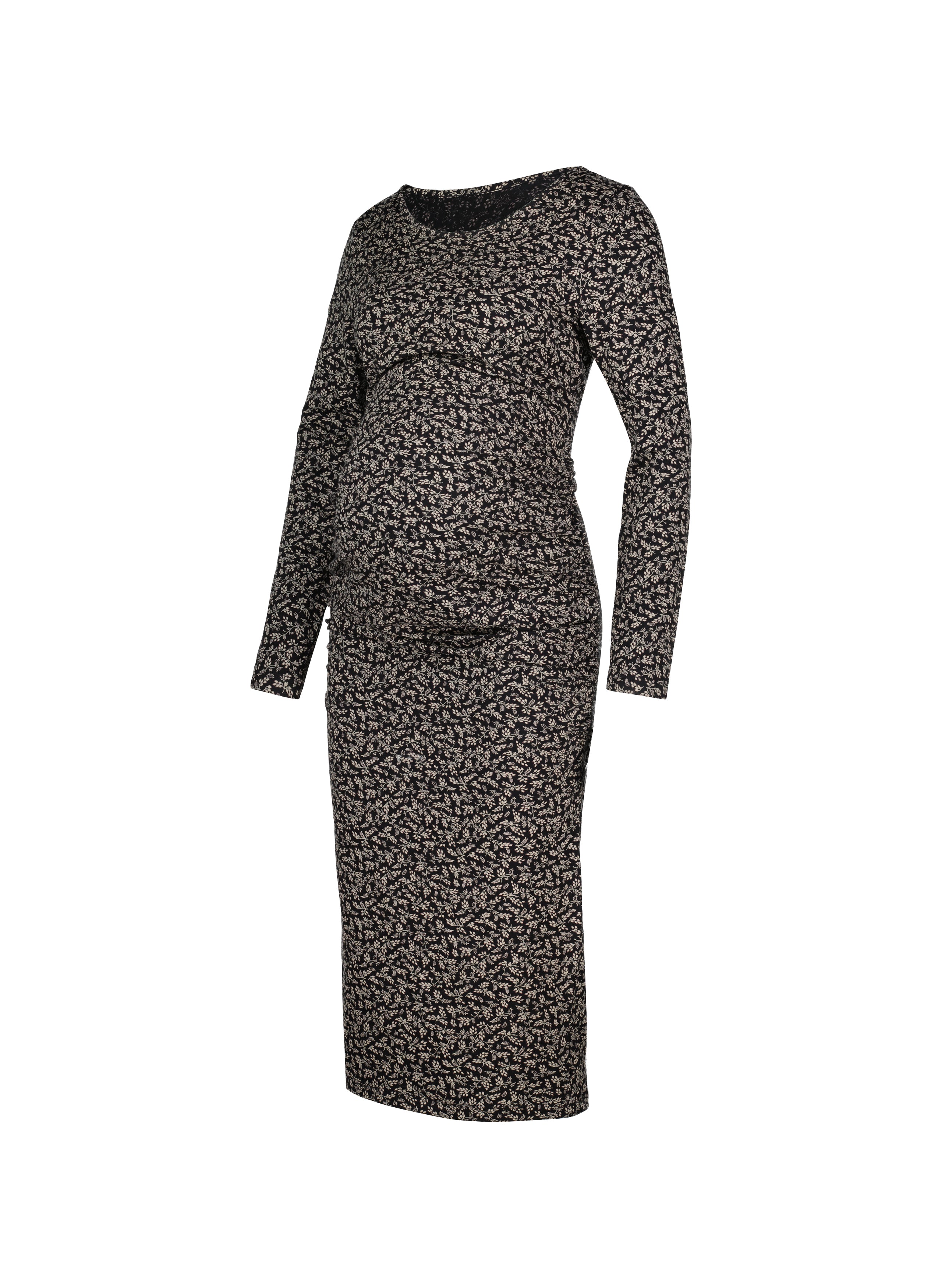 black white maternity dress Dottie Maternity Dress with Lenzing Ecovero -Black Seed