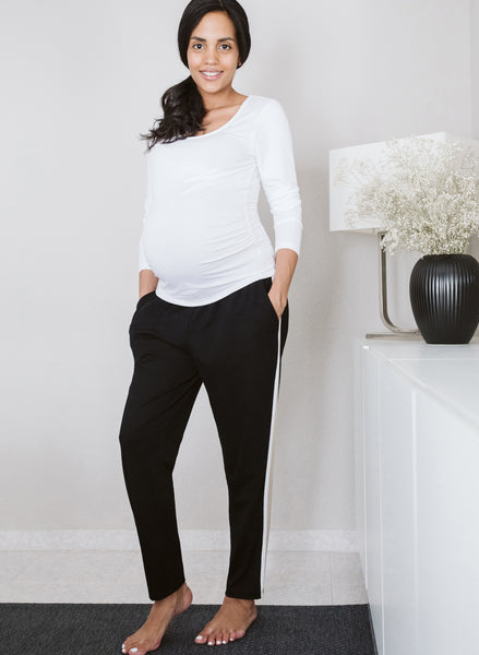 Stripe Maternity Stretch Trousers – Isabella Oliver UK