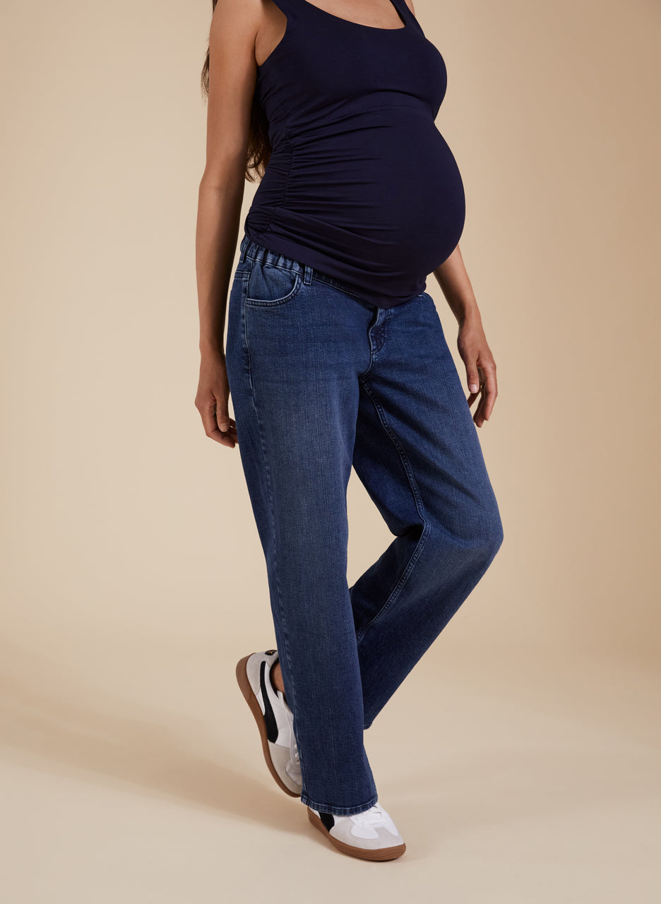 Organic Cotton Maternity Wide Leg Jeans