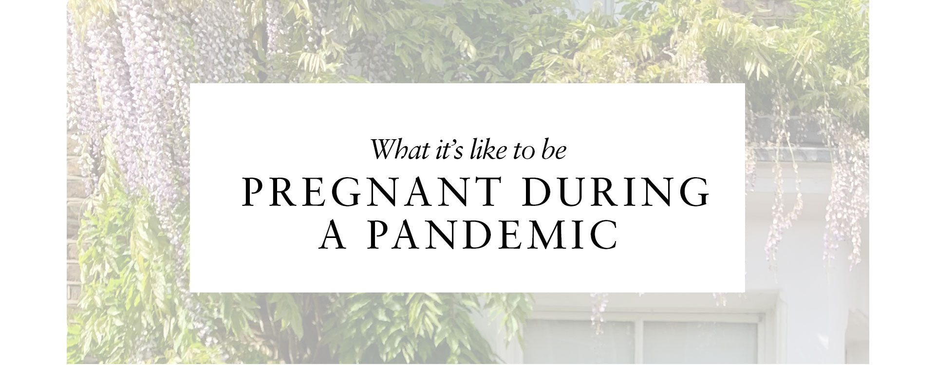 Pregnancy life during a pandemic
