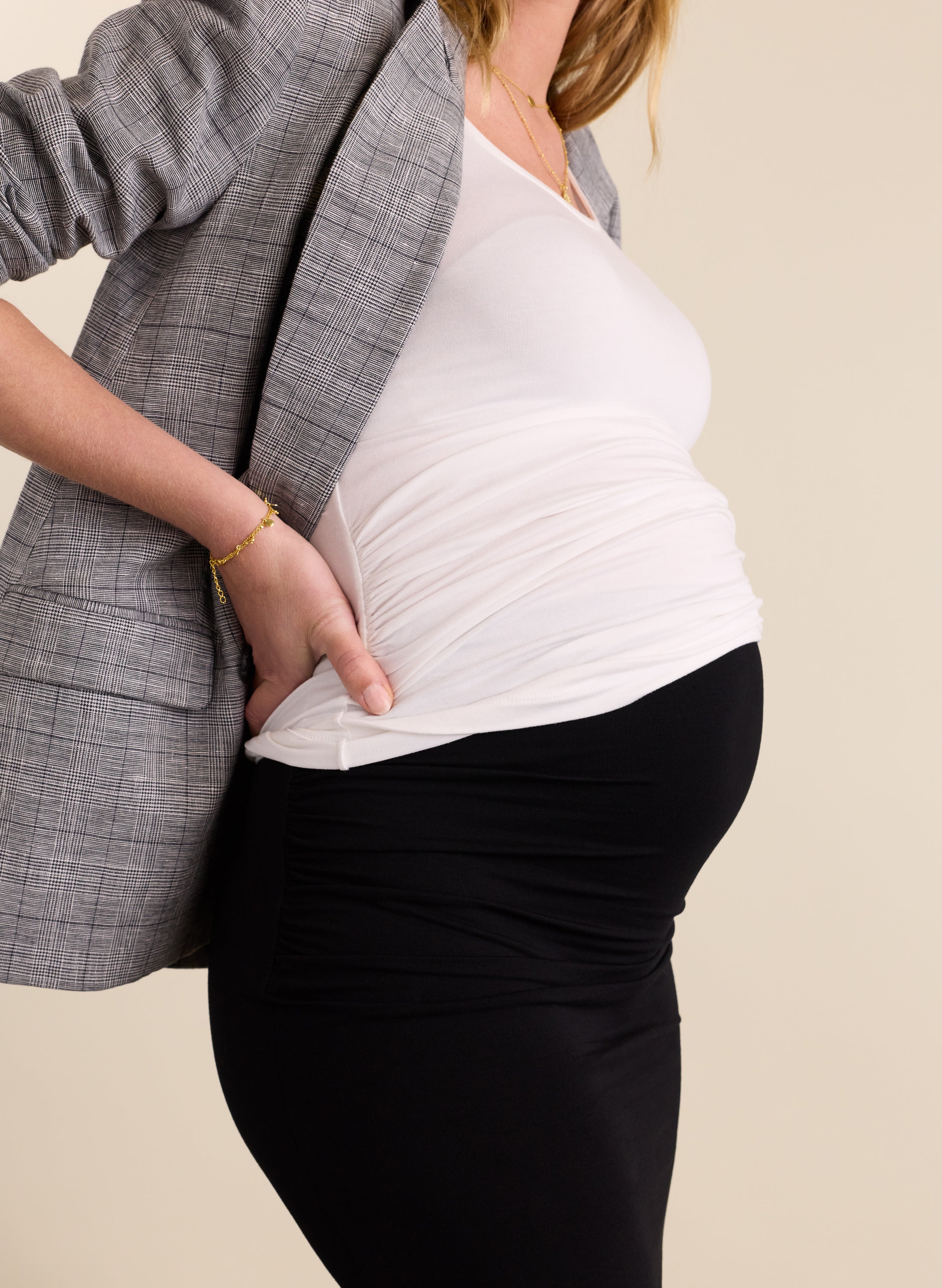 Elizabeth Maternity Skirt - Caviar Black | Isabella Oliver