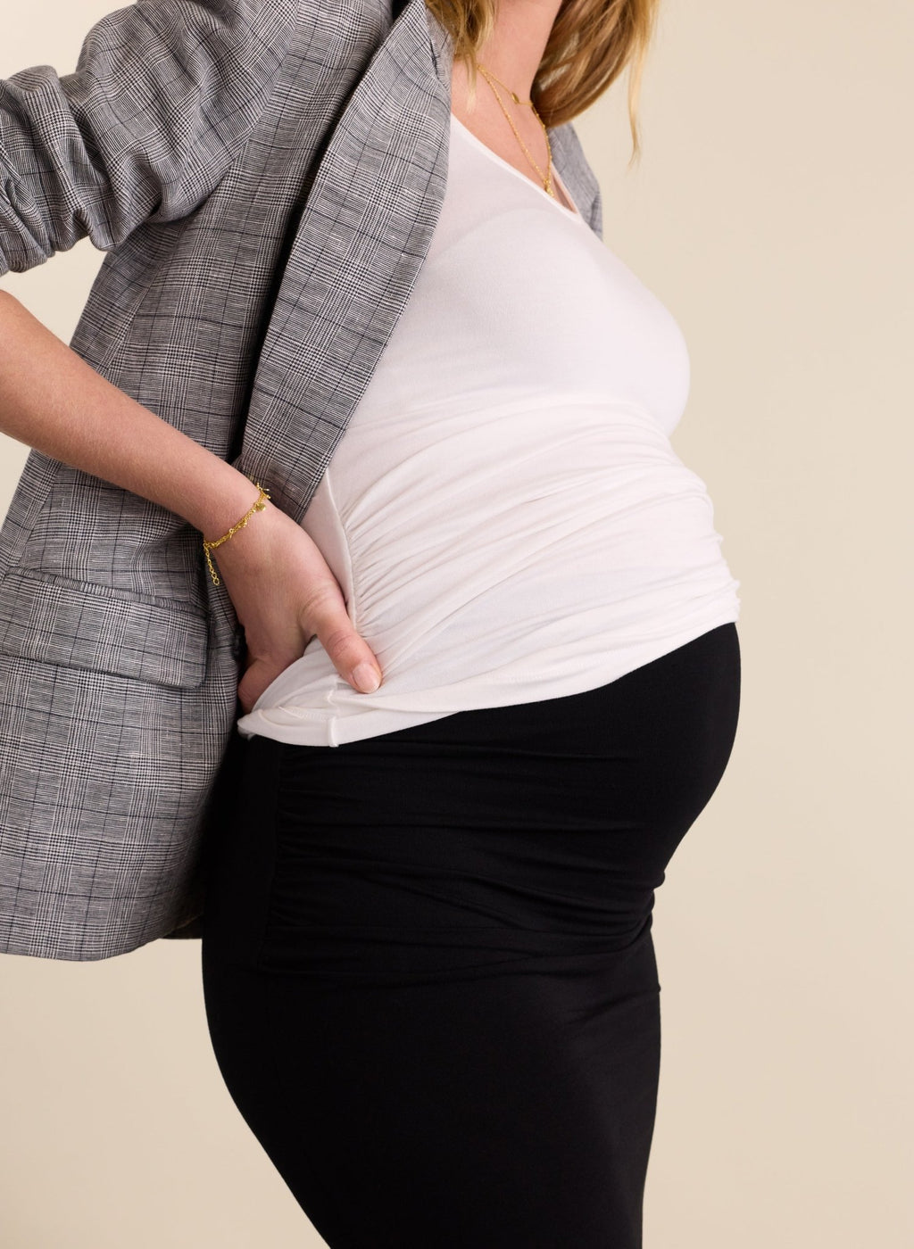 Elizabeth Maternity Skirt - Caviar Black - Maternity Jeans, Trousers & Skirts - Isabella Oliver UK