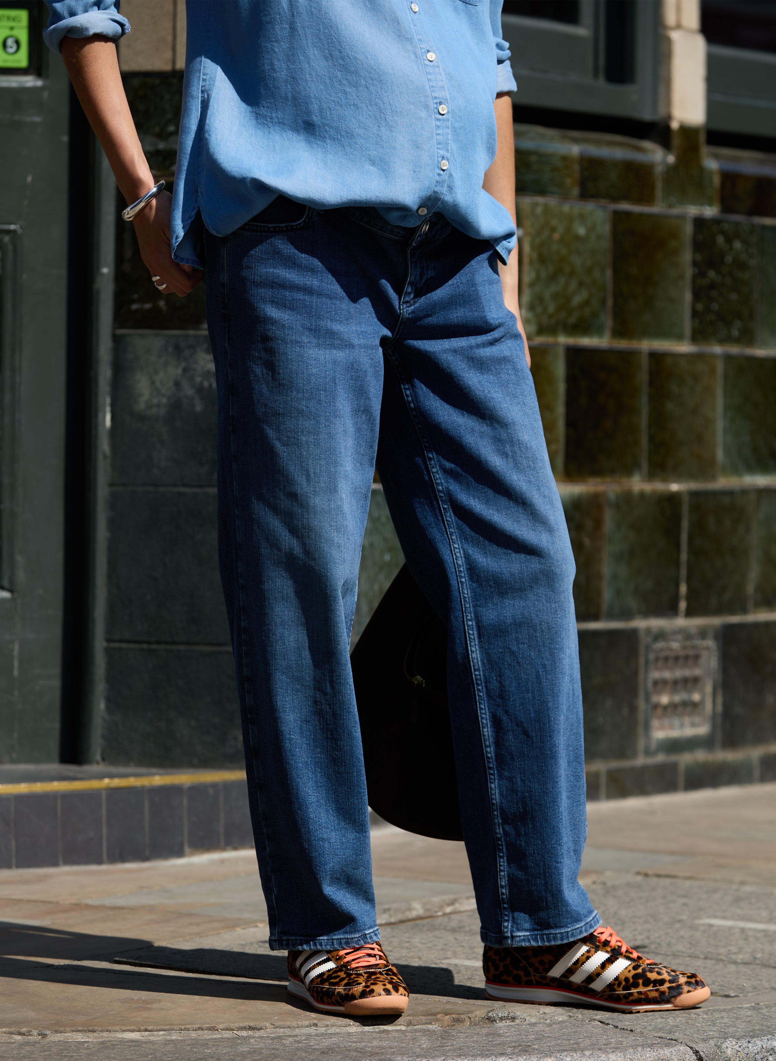 Organic Cotton Maternity Wide Leg Jeans