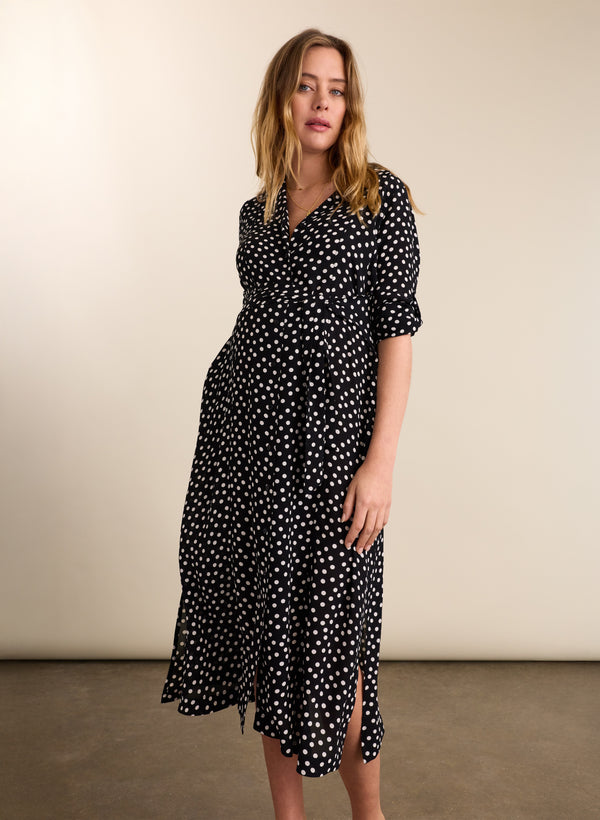 Kelsy Maternity Shirt Dress