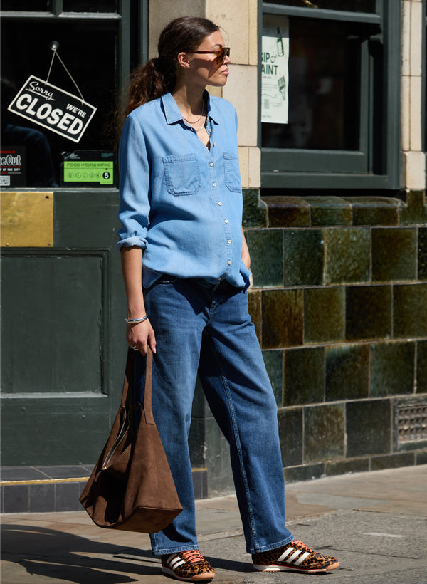 Organic Cotton Maternity Wide Leg Jeans