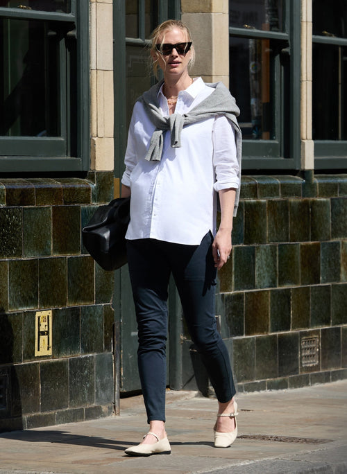 Finlay Organic Cotton Maternity Trousers - Classic Navy - Maternity Jeans, Trousers & Skirts - Isabella Oliver UK
