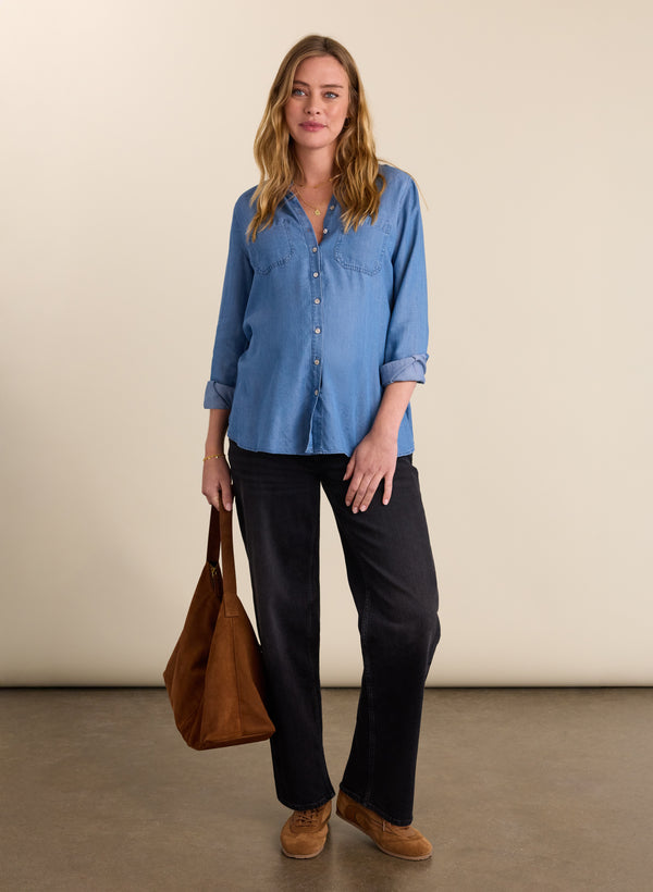 Raffa Chambray Maternity Shirt