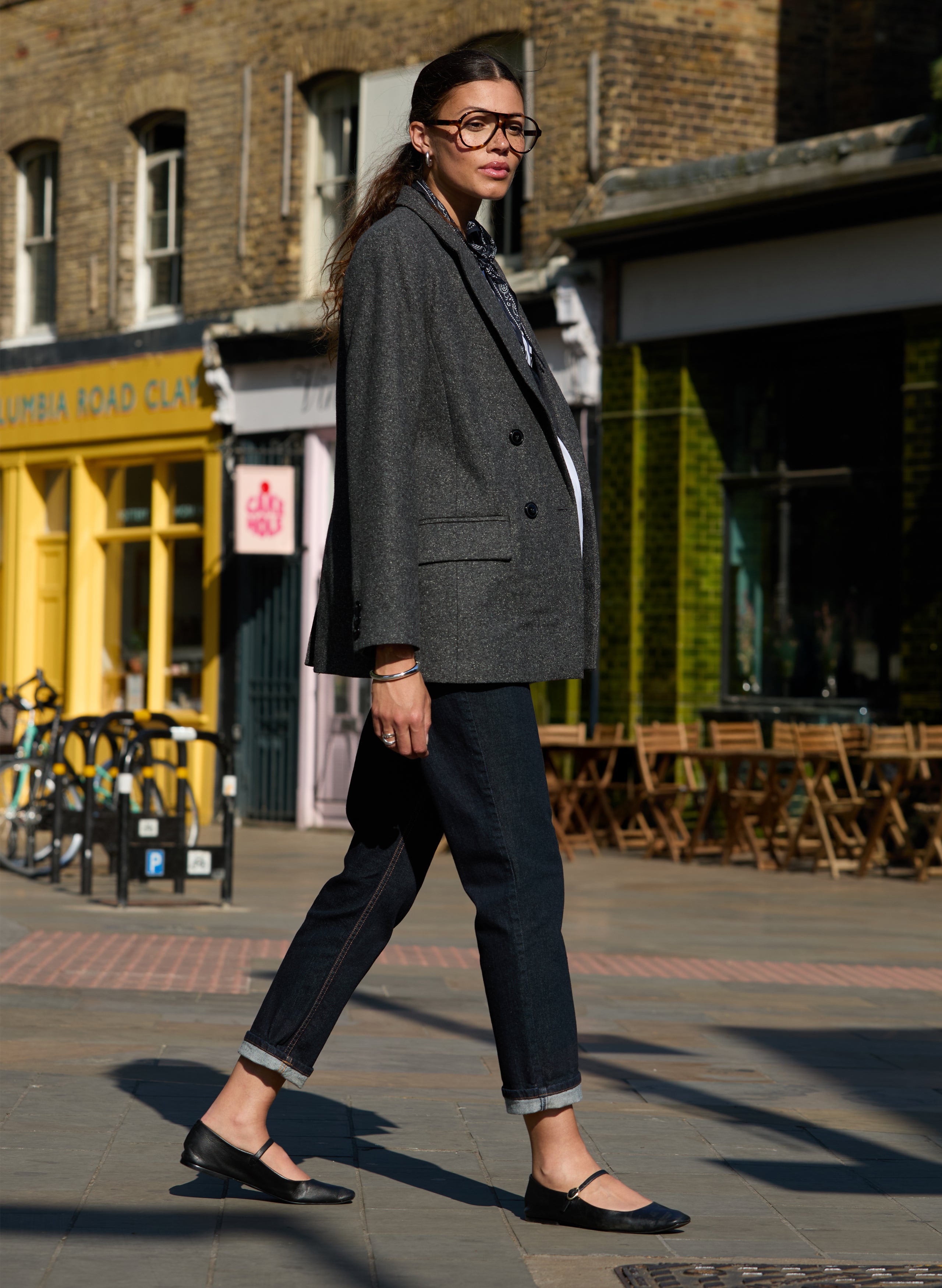 Over the Bump Organic Cotton Maternity Boyfriend Jeans