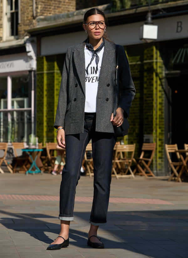 Over the Bump Organic Cotton Maternity Boyfriend Jeans