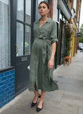 Kelsy Maternity Dress - Khaki - Maternity Dresses - Isabella Oliver UK
