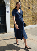 Marta Maternity Dress - Classic Navy - Maternity Dresses - Isabella Oliver UK