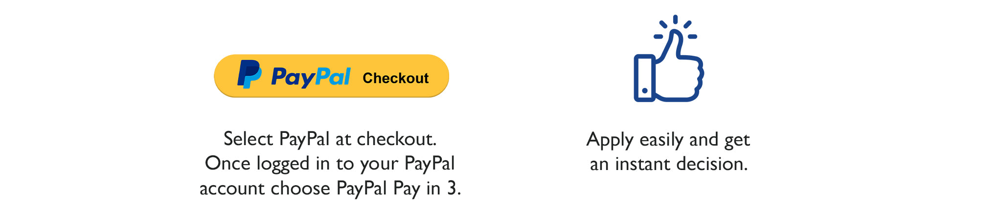 Select PayPal at checkout