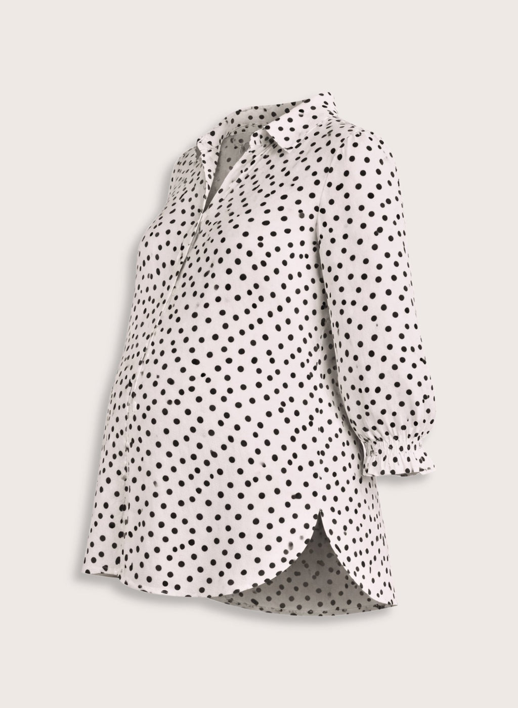 Juniper Maternity Blouse - Cream Polka - Maternity Shirts & Blouses - Isabella Oliver UK