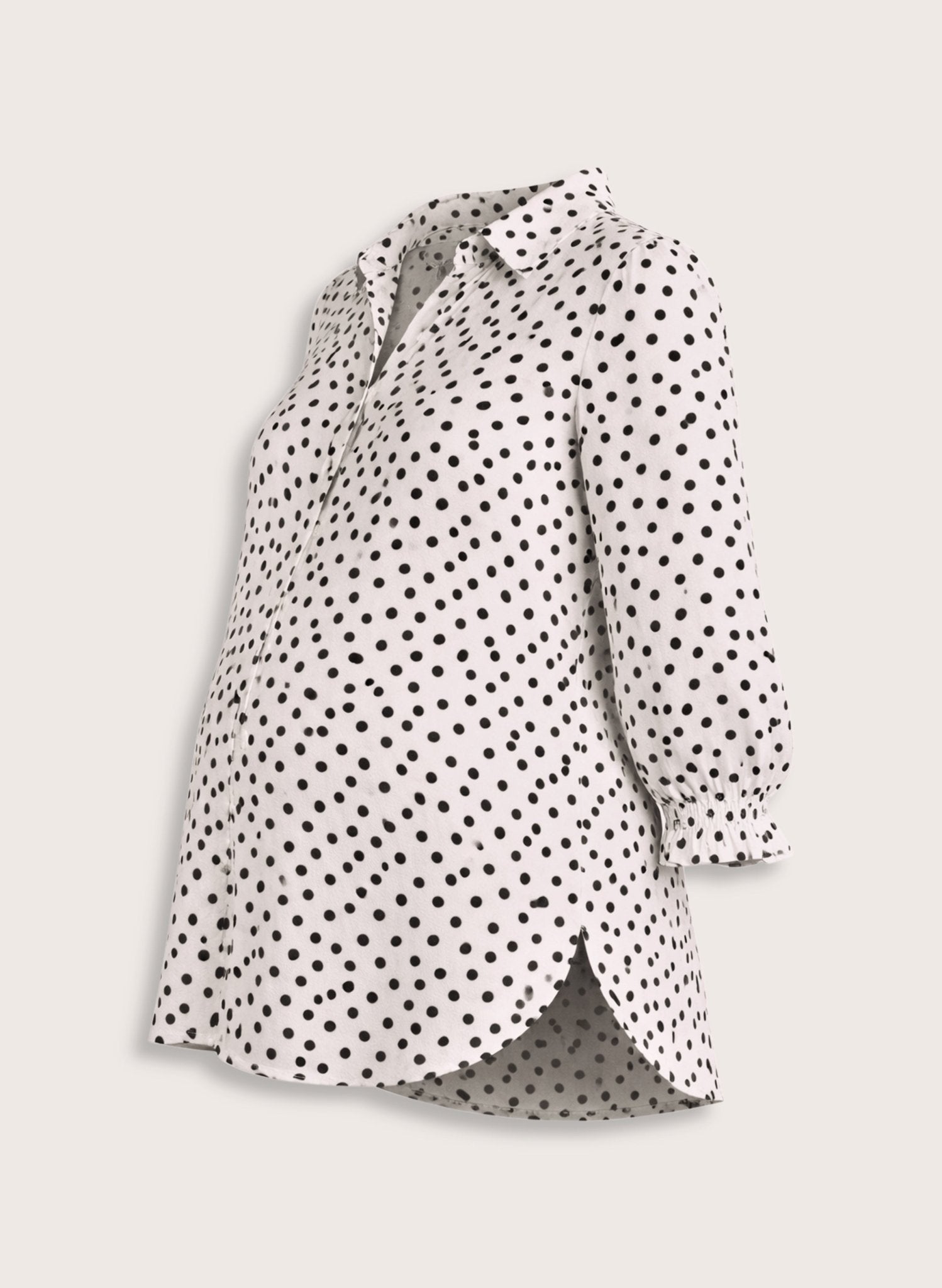 Juniper Maternity Blouse - Cream Polka - Maternity Shirts & Blouses - Isabella Oliver UK