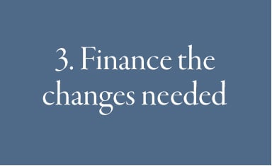 3. Finance the changes needed