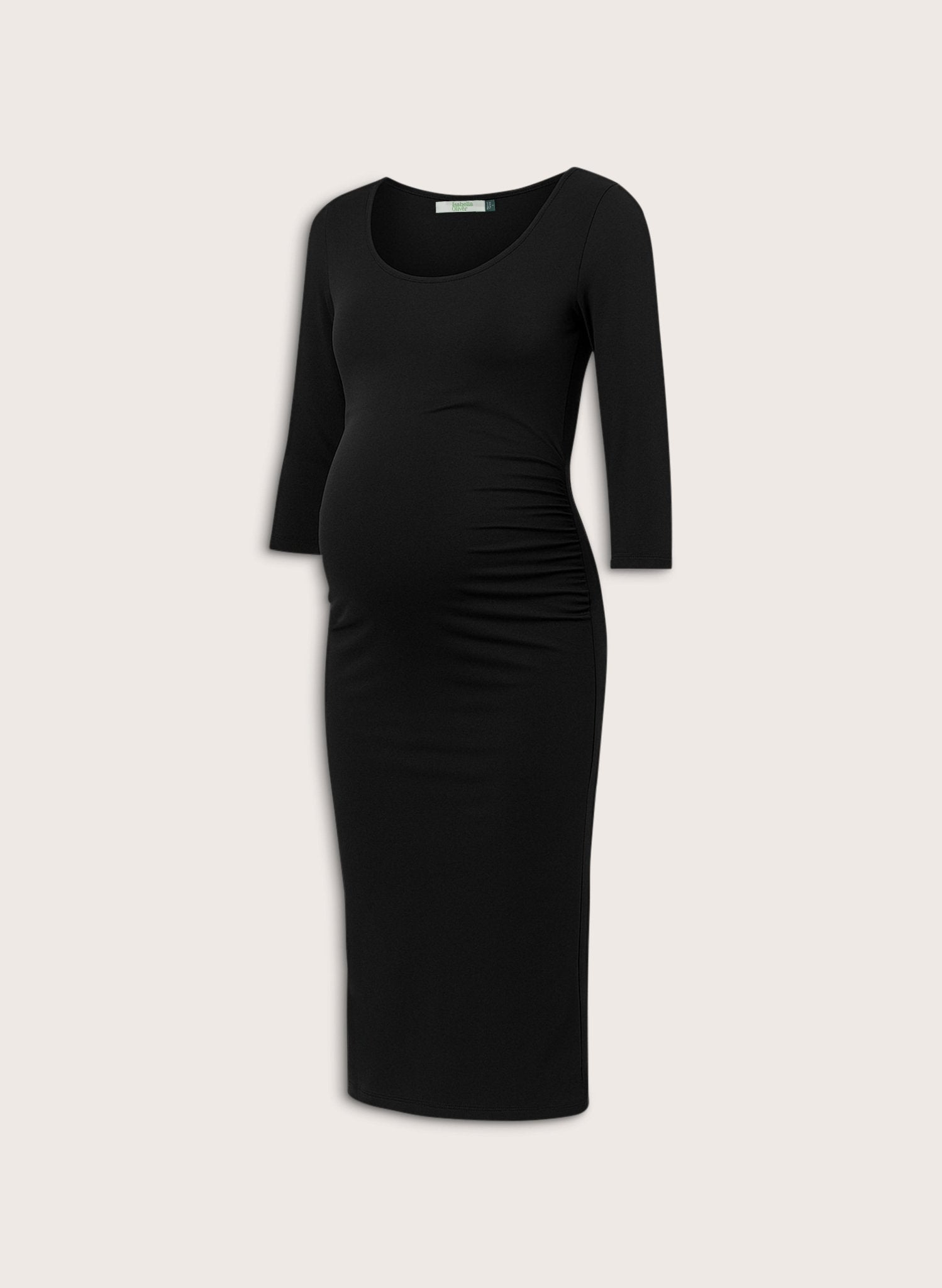 Cassie Maternity Dress - Caviar Black - Maternity Dresses - Isabella Oliver UK