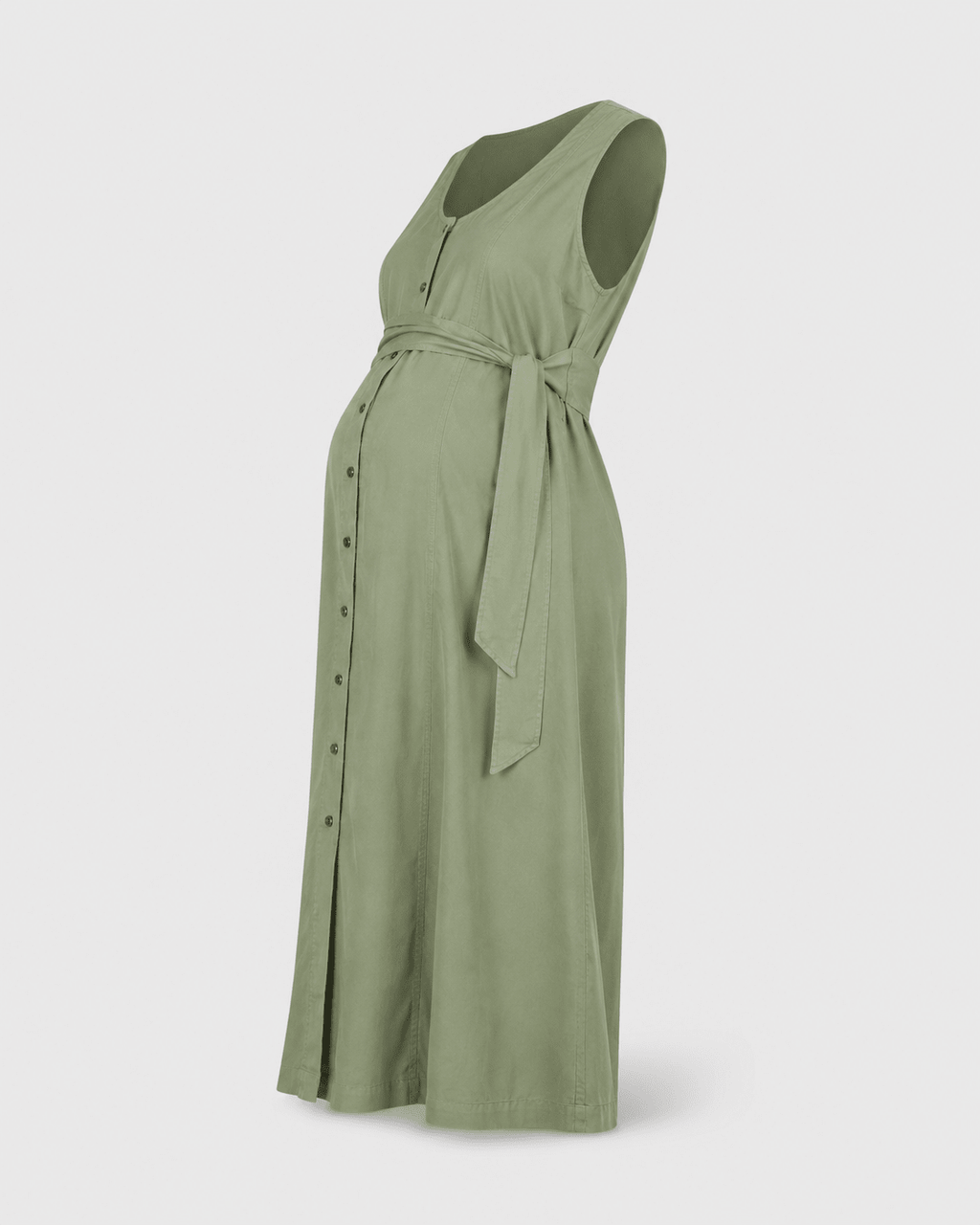 Janie Maternity Dress - Light Khaki - Maternity Dresses - Isabella Oliver UK