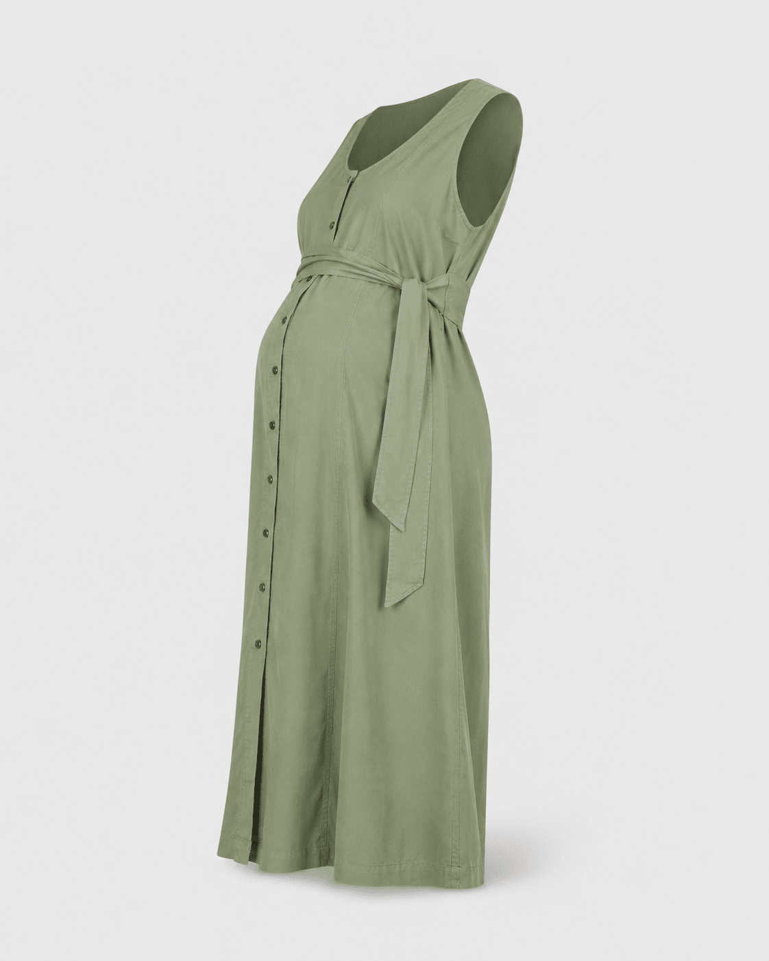 Janie Maternity Dress - Light Khaki - Maternity Dresses - Isabella Oliver UK