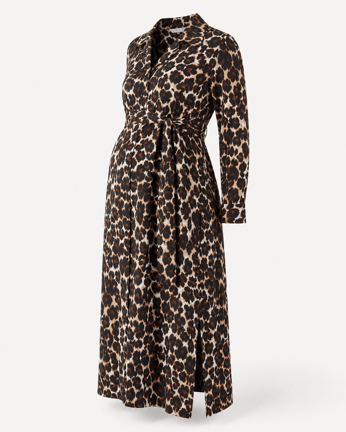 Kelsy Maternity Dress - Brown Leopard - Maternity Dresses - Isabella Oliver UK