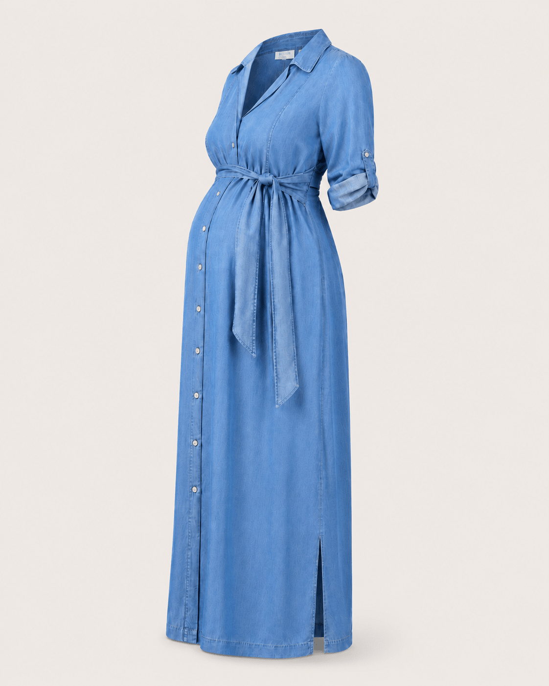 Kelsy Maternity Dress - Mid Wash Indigo - Maternity Dresses - Isabella Oliver UK