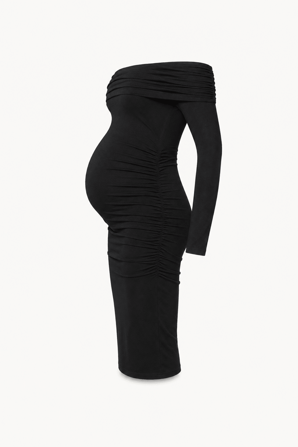 Lexi Maternity Dress - Caviar Black - Maternity Dresses - Isabella Oliver UK