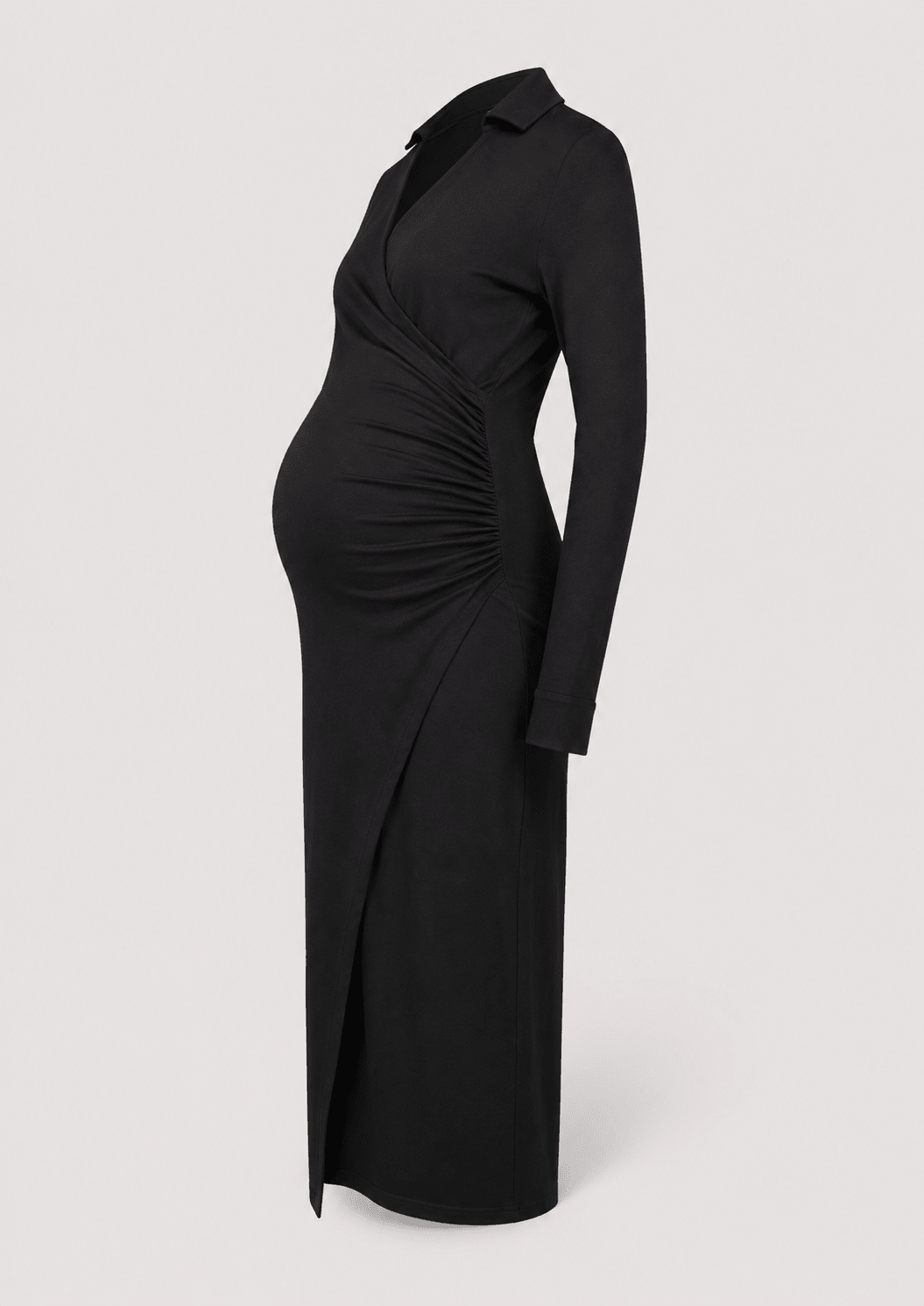 Polly Maternity Dress - Caviar Black - Maternity Dresses - Isabella Oliver UK