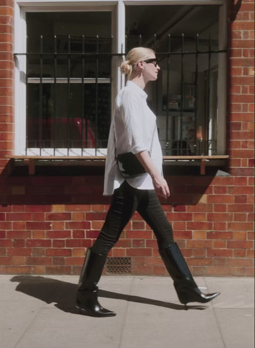 Stretch Organic Cotton Maternity Skinny Jeans | Caviar Black | Isabella Oliver