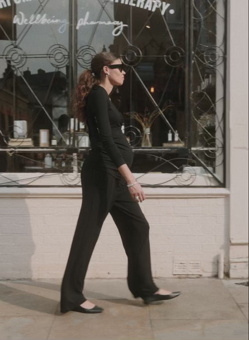 Georgia Maternity Top | Caviar Black | Isabella Oliver