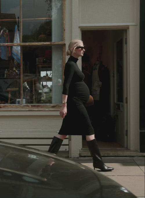 Grayson Maternity Dress | Caviar Black | Isabella Oliver