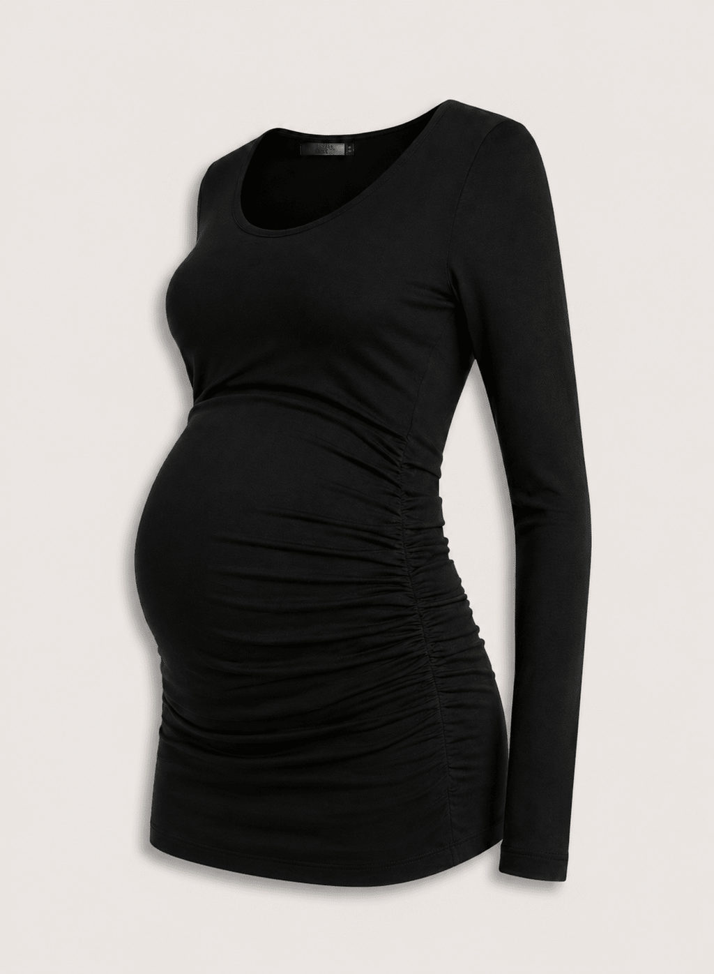 The Essentials Maternity Layering Top - Caviar Black - Maternity Tops & Tees - Isabella Oliver UK