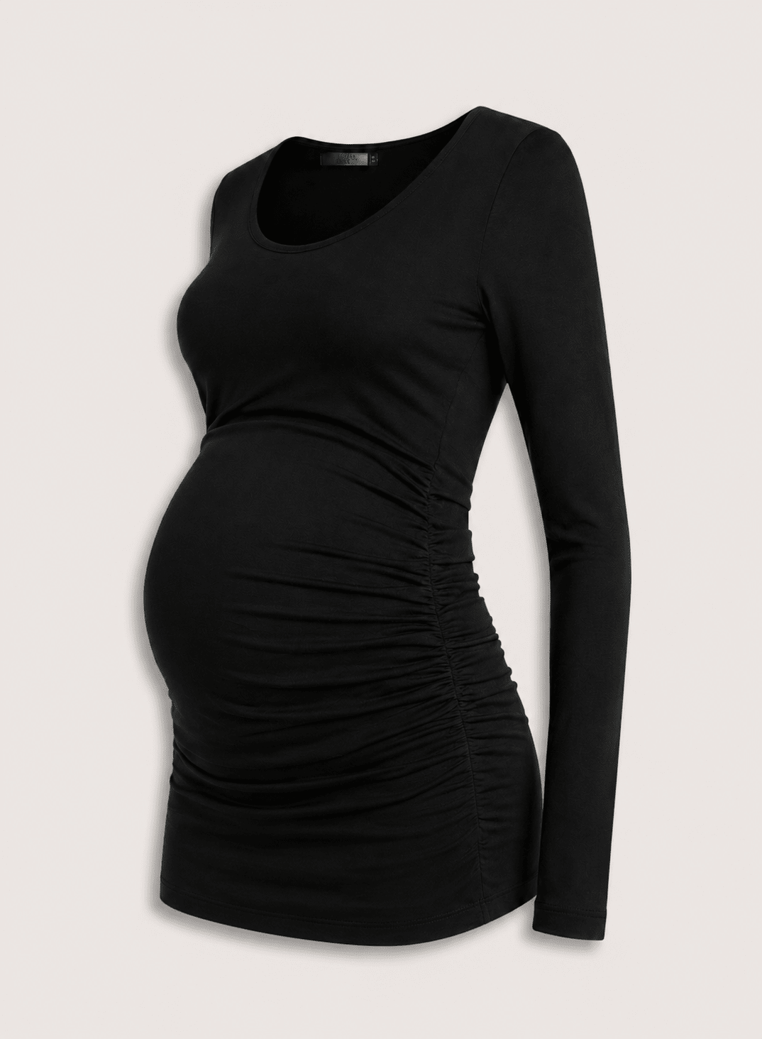 The Essentials Maternity Layering Top - Caviar Black - Maternity Tops & Tees - Isabella Oliver UK