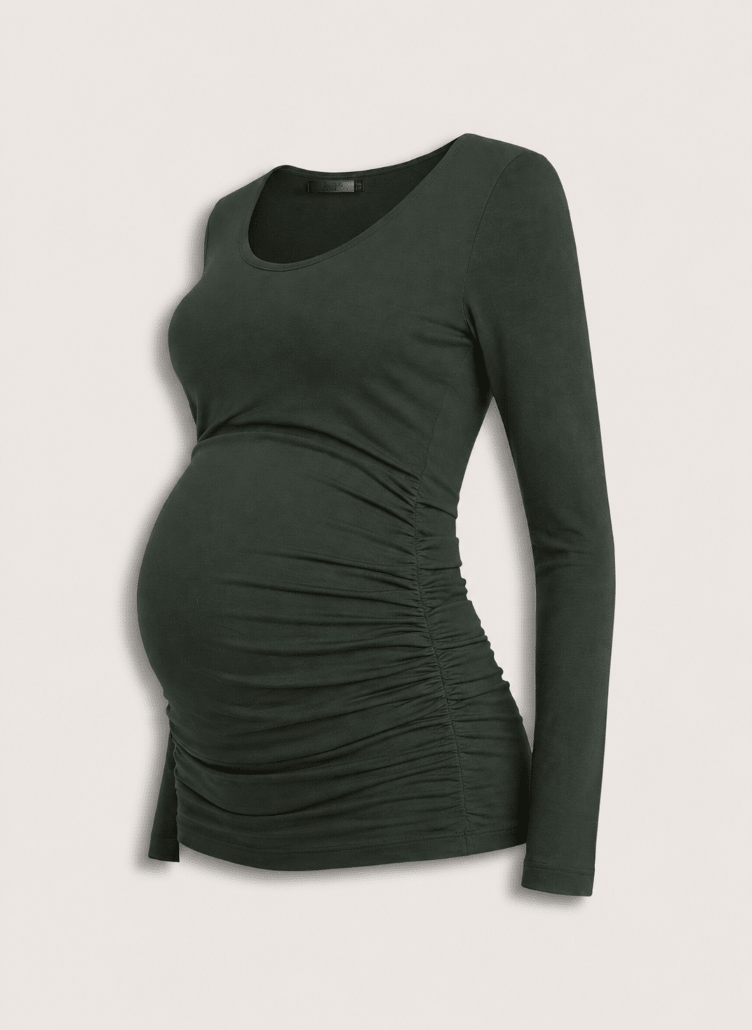 The Essentials Maternity Scoop Top - Deep Khaki - Maternity Tops & Tees - Isabella Oliver UK
