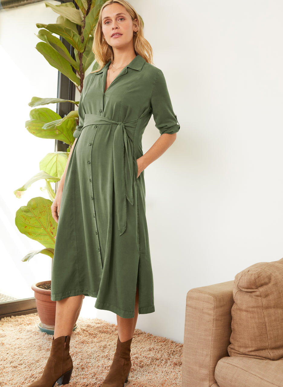 Kelsy Maternity Dress with TENCEL™ to Rent