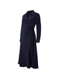 RENT - Kelsy Maternity Dress - Classic Navy - Rental - Isabella Oliver UK