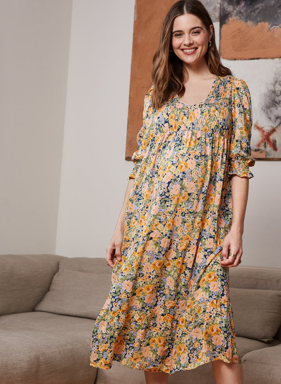 Meredith Maternity Dress with LENZING™ ECOVERO™ to Rent