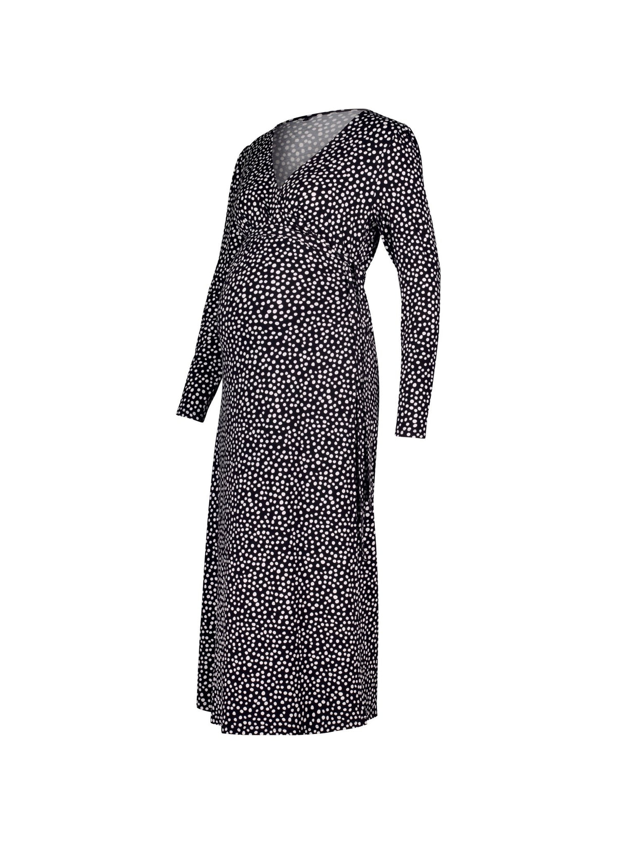 black and white pregnancy dresses Lexi Maternity Dress Caviar Black