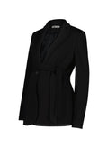 RENT - Lisbeth Maternity Blazer - Caviar Black - Rental - Isabella Oliver UK