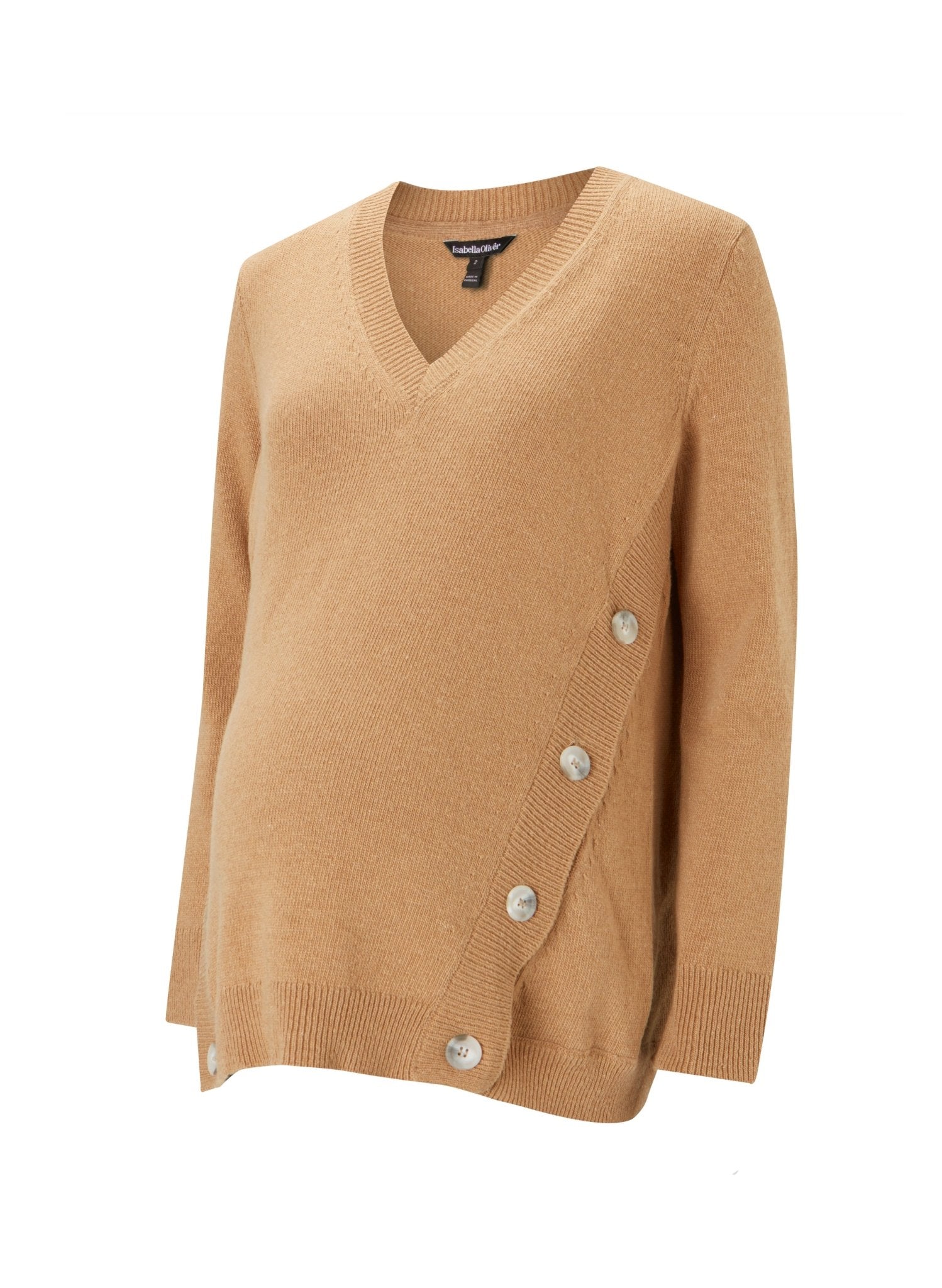Pre-Loved Abi Greencash Maternity Jumper - Camel - Pre Loved - Isabella Oliver UK