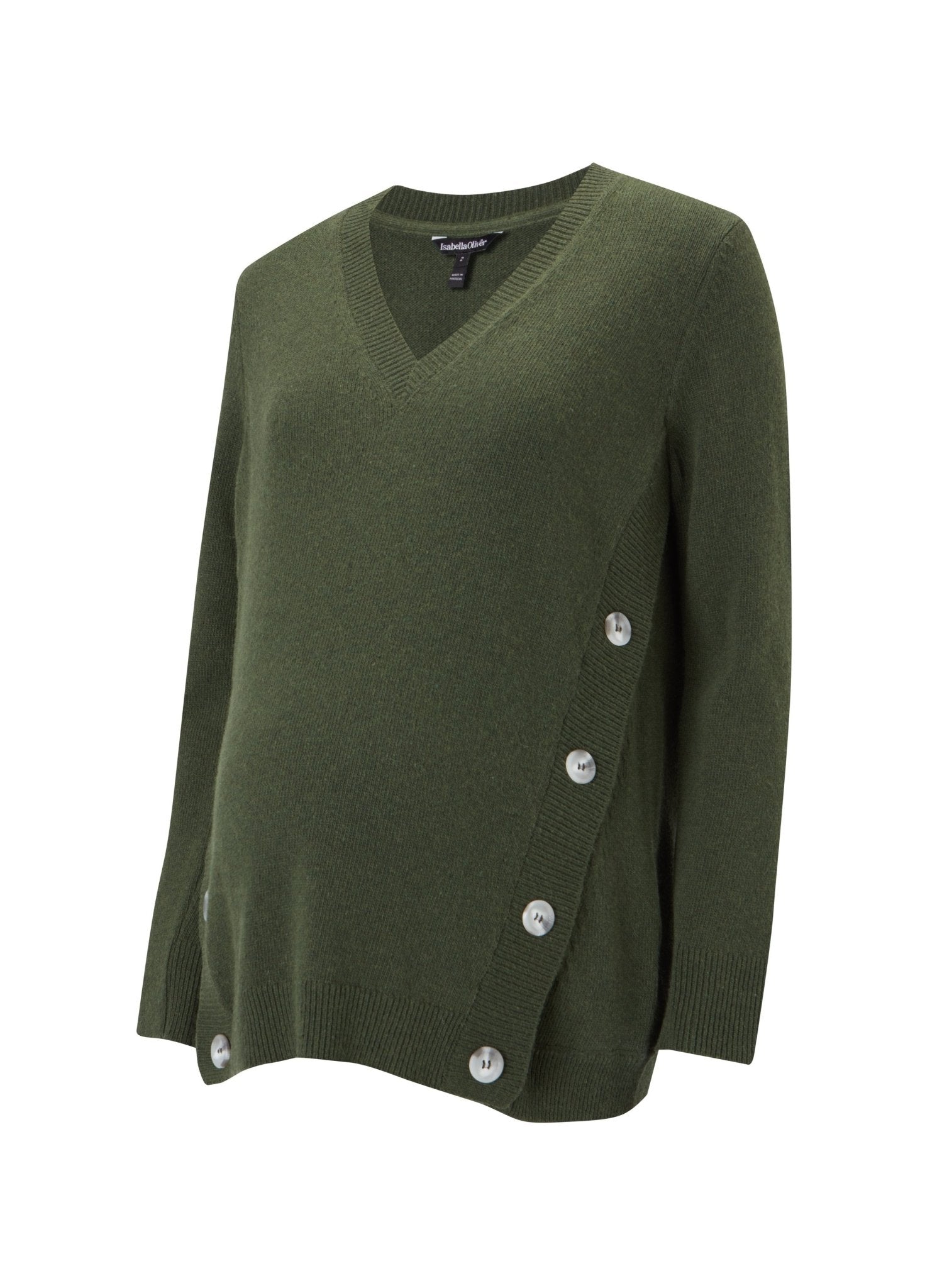 Pre-Loved Abi Maternity Jumper - Khaki - Pre Loved - Isabella Oliver UK