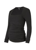 Pre-Loved Leah Maternity Top - Caviar Black - Pre Loved - Isabella Oliver UK