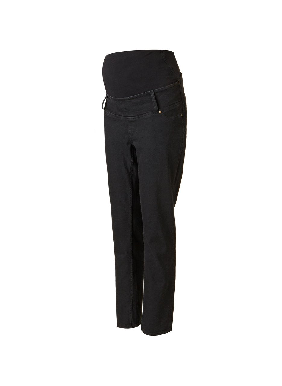 Pre-Loved Over the Bump Organic Maternity Boyfriend Jeans - Washed Black - Pre Loved - Isabella Oliver UK